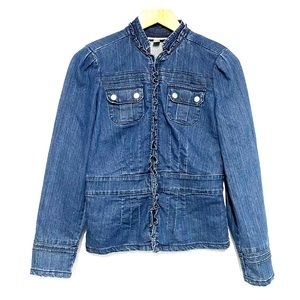 🦋Women’s Dress Barn Denim Jean Jacket Size Small